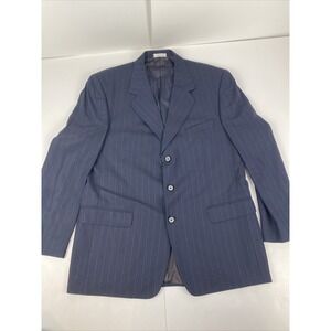 Yves Saint Laurent Italy Mens 2 Button 43R Worsted Wool Suit Pants 36 Mint! Navy